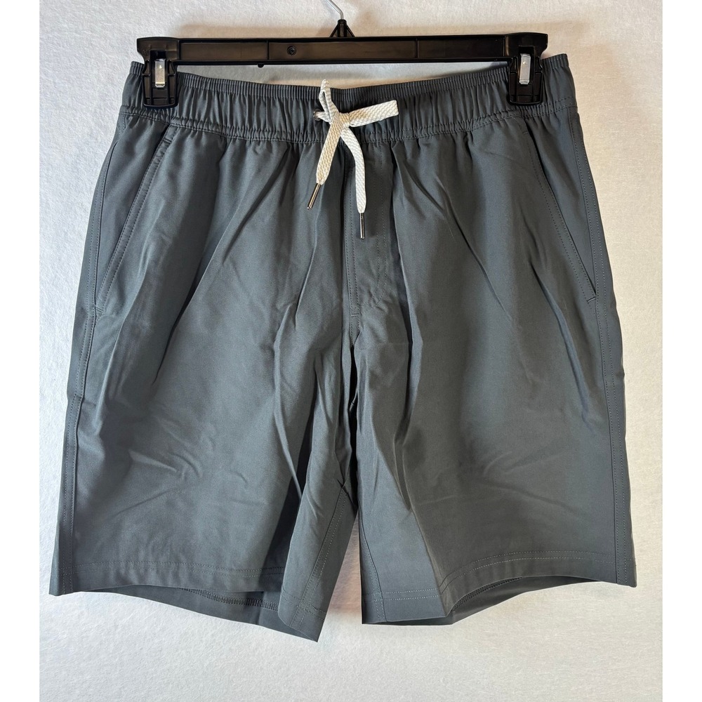 True Classic Mens Active Chino Shorts Gray Stretch Drawstring Size M RN159401